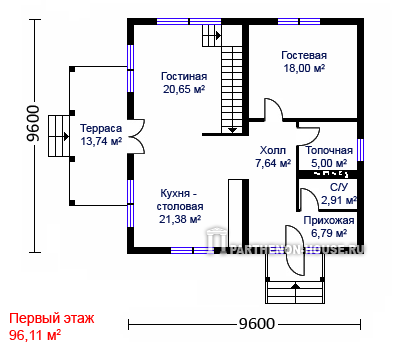 1 этаж Проект дома ЯА 150-97